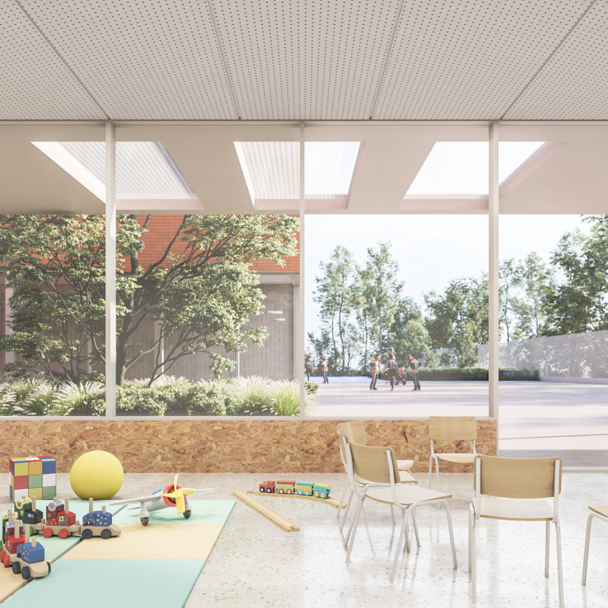 Sección transversal. Adaptación a la topografía del terreno.